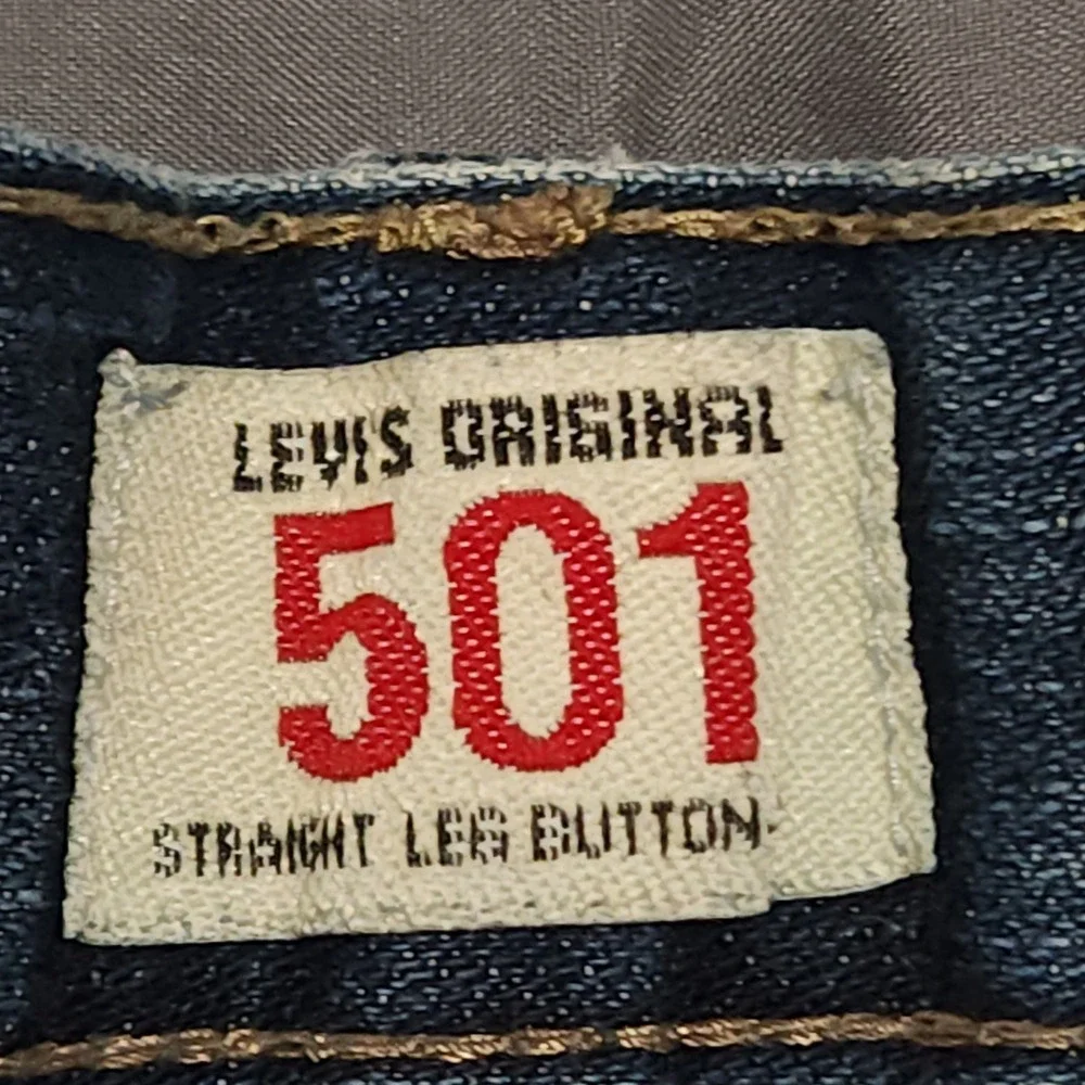Levi's‎ 501 Jeans Men's 38x30 High Rise Button Fly Blue Denim 100% Cotton